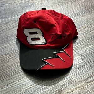 Red and Black Embroidered Dale Earnhardt Cap